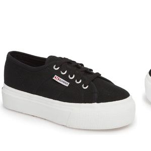 Black Supergas (Acot Linear Platform Sneaker)